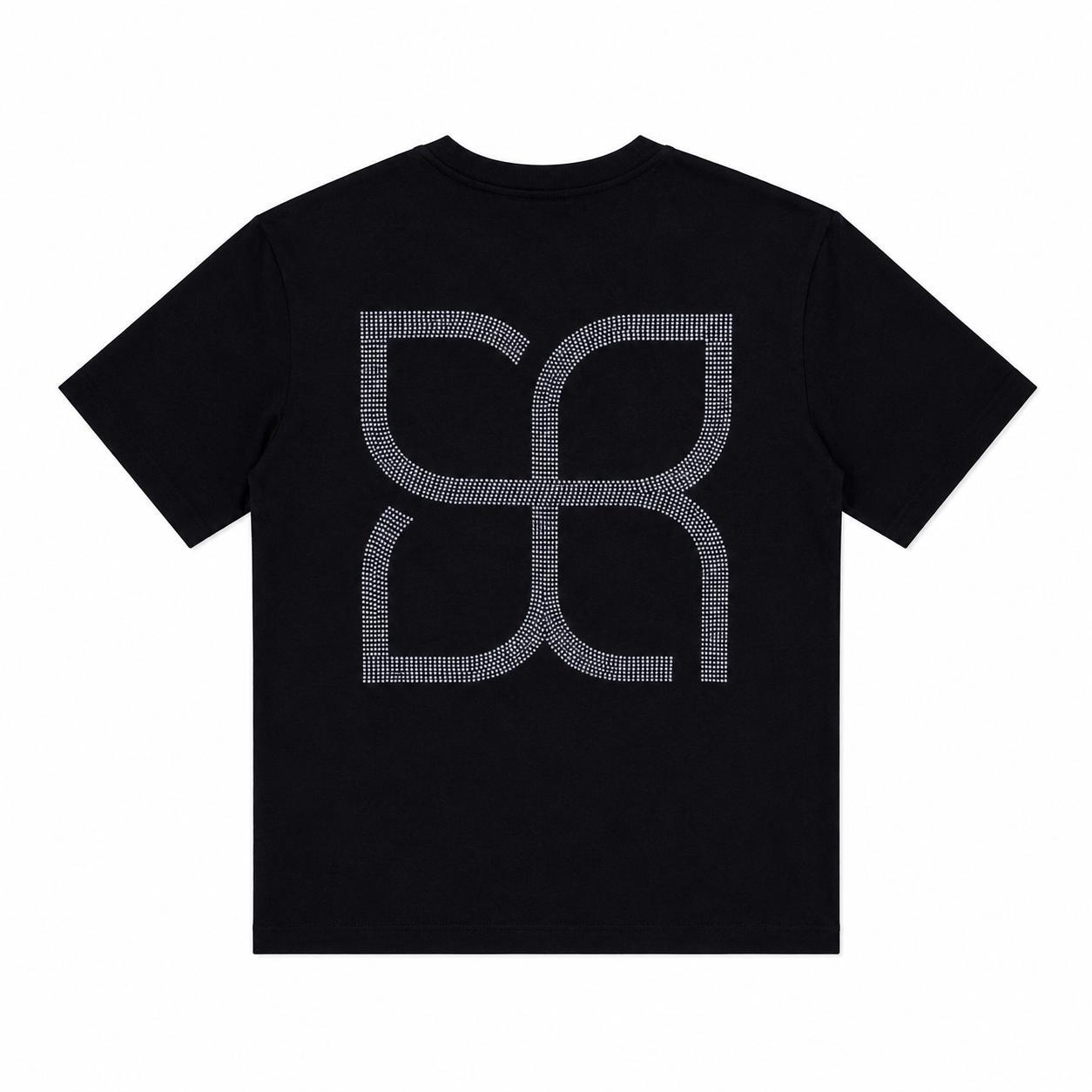 T-shirt icon crystal nera